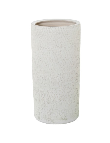 Paragüero Cilindro de Cerámica Blanco