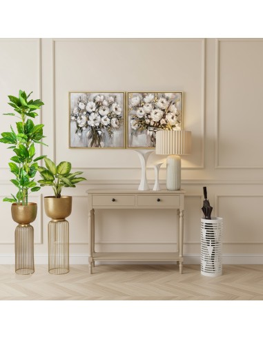 Mesa de Entrada de Madera 2 Cajones