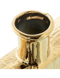 Jarrón Cerámica Dorado 2
