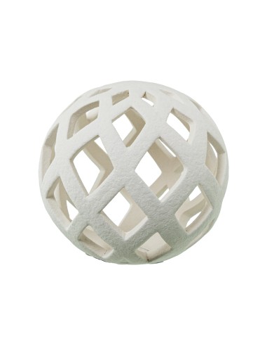 Bola de Cerámica en Crema Calada