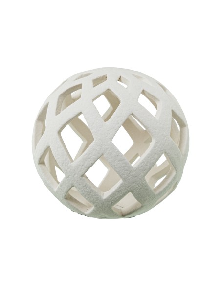 Bola de Cerámica en Crema Calada