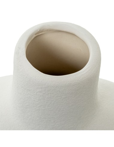 Jarrón Cerámica Agujero 23 cm Color Crema