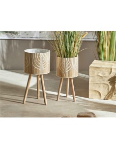 Set 3 Maceteros de Madera Grabado 2