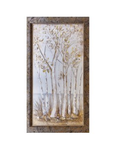 Cuadro en Lienzo con Diseño Arboles en Relieve