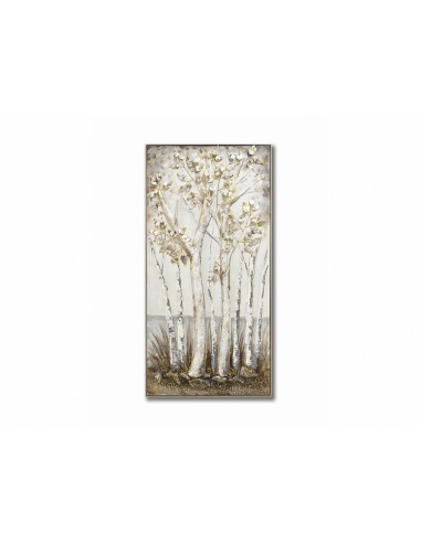 Cuadro en Lienzo con Diseño Arboles en Relieve