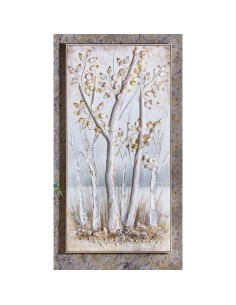 Cuadro en Lienzo con Diseño Arboles en Relieve