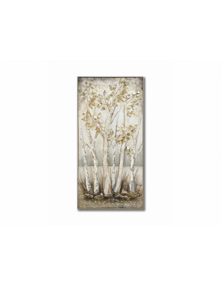 Cuadro en Lienzo con Diseño Arboles en Relieve