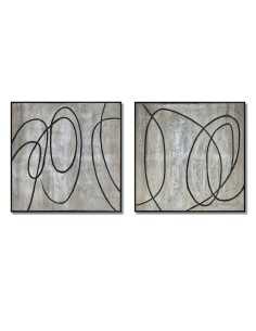 Cuadro en Lienzo con Diseño Abstracto Negro