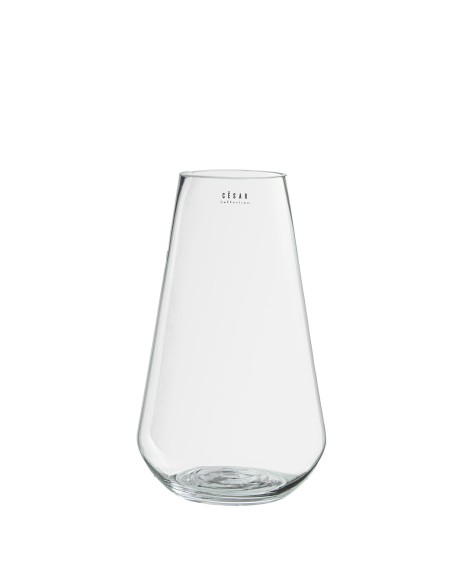 Jarrón de Cristal Transparente 30 cm