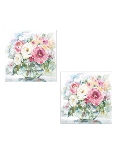 Cuadro Flores Pintado a Mano en Lienzo
