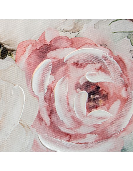 Cuadro Flores Pintado a Mano en Lienzo