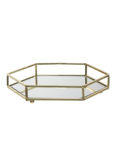 Centro de Mesa Espejo Oro