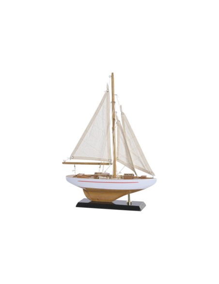 Figura de Madera con Diseño de Barco