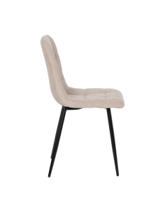 Silla Beige con Tejido y Metal 2