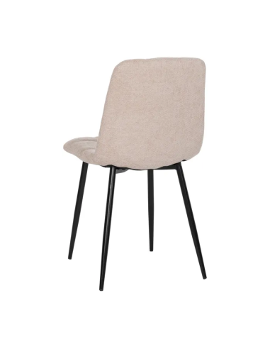 Silla Beige con Tejido y Metal