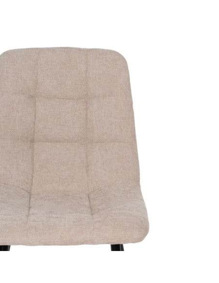 Silla Beige con Tejido y Metal