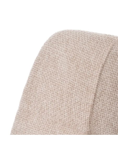 Silla Beige con Tejido y Metal