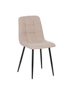 Silla Beige con Tejido y Metal