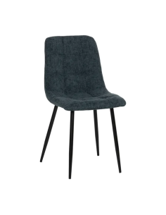 Silla Azul con Tejido y Metal