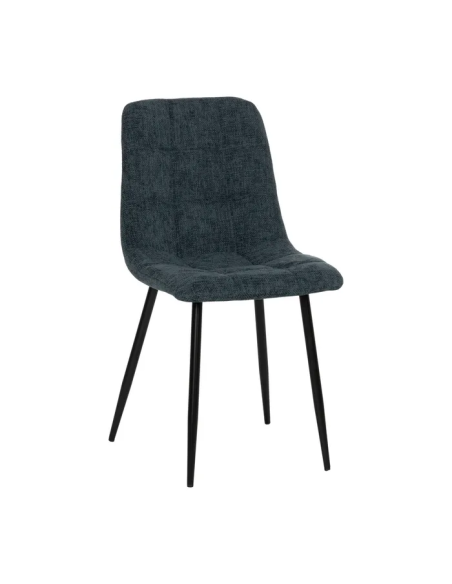 Silla Azul con Tejido y Metal
