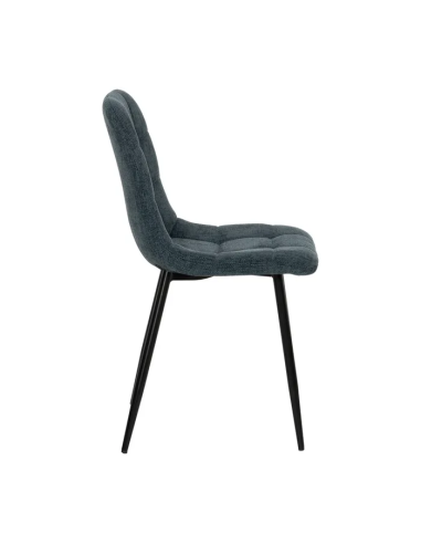 Silla Azul con Tejido y Metal