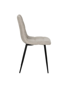 Silla Gris con Tejido y Metal 2