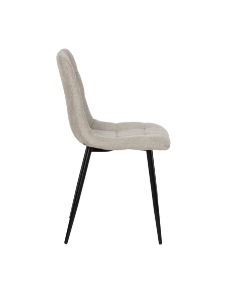 Silla Gris con Tejido y Metal
