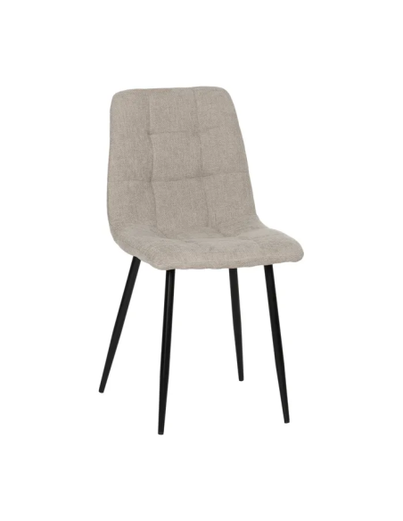 Silla Gris con Tejido y Metal
