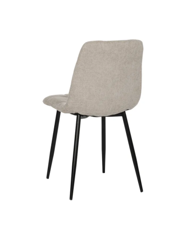 Silla Gris con Tejido y Metal