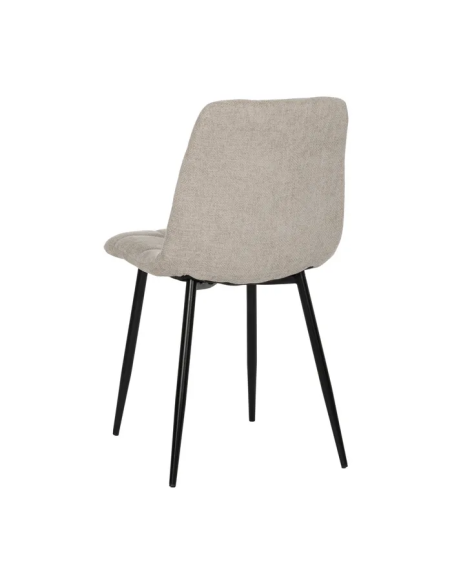Silla Gris con Tejido y Metal