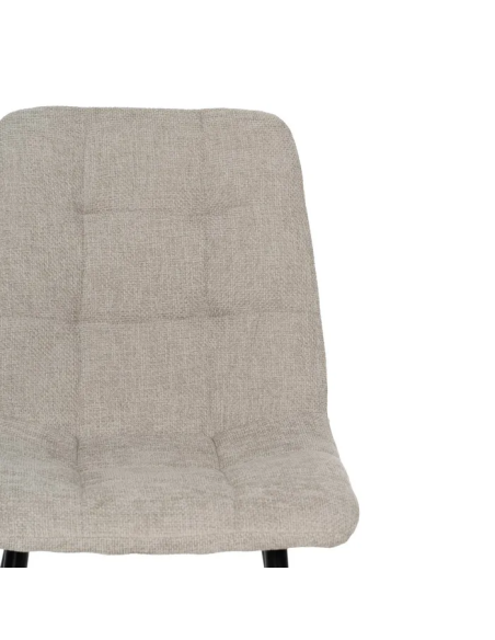 Silla Gris con Tejido y Metal