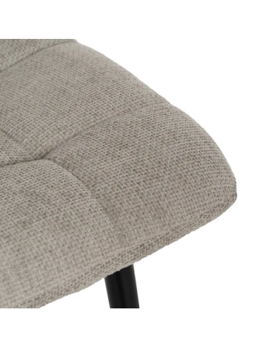 Silla Gris con Tejido y Metal