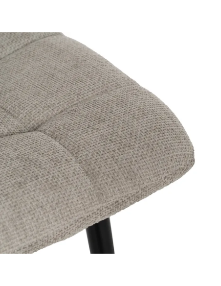 Silla Gris con Tejido y Metal