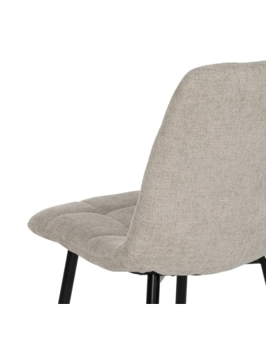 Silla Gris con Tejido y Metal