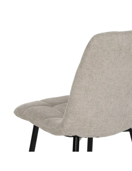 Silla Gris con Tejido y Metal