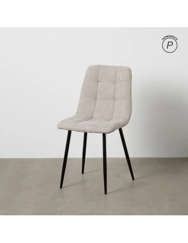 Silla Gris con Tejido y Metal