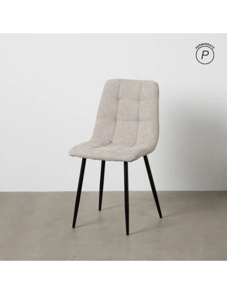 Silla Gris con Tejido y Metal