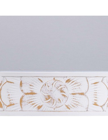 Espejo de Madera Blanco y Dorado