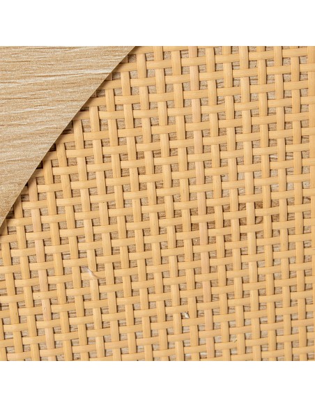 Zapatero de Madera y Ratán con 2 Cajones
