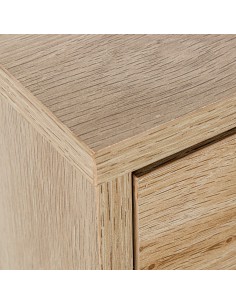 Zapatero de Madera y Ratán con 3 Cajones 2