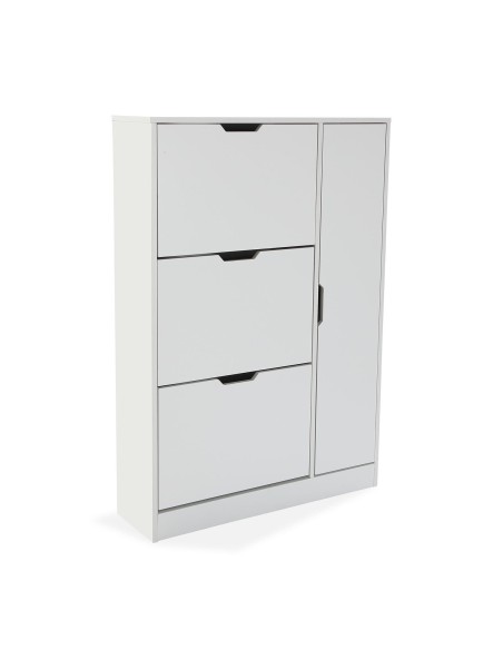 Zapatero de Madera Blanco con 4 cajones