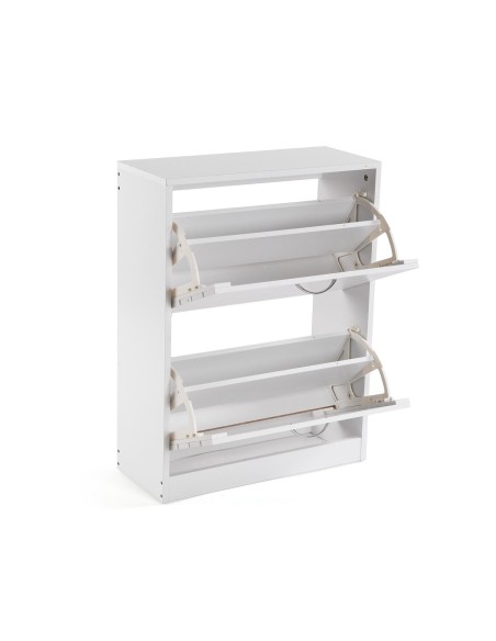 Zapatero de Madera con 2 Cajones Blanco