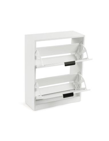 Zapatero de Melamina con 2 Cajones Blanco