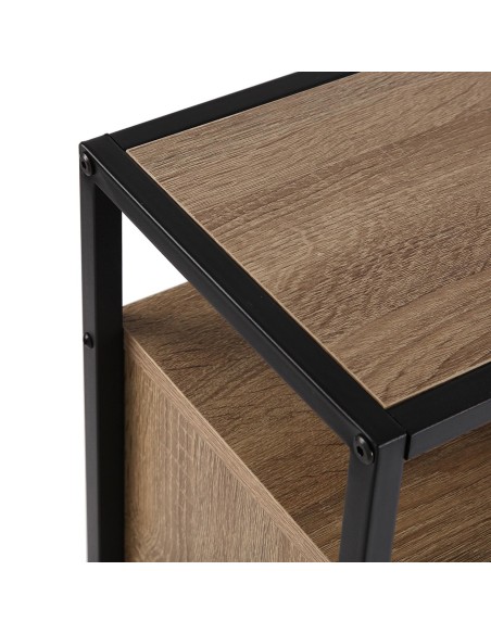 Zapatero de Madera con 2 Cajones Negro