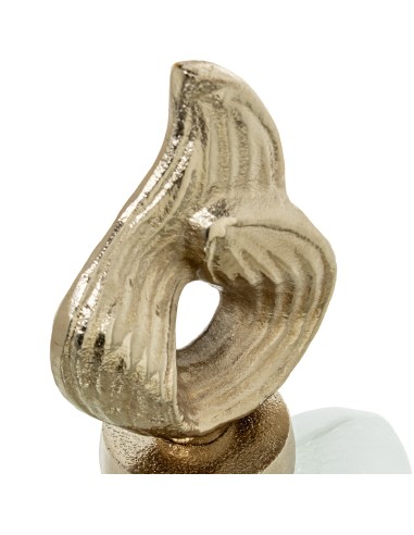 Jarrón de Cristal y Aluminio 48 cm