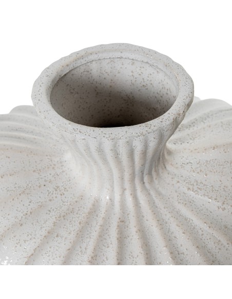 Jarrón de Cerámica Blanco 18 Cm
