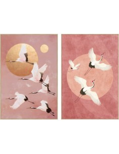 Cuadro en lienzo diseño garzas