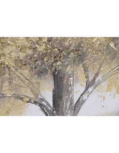 Cuadro en lienzo árbol de la vida dorado.