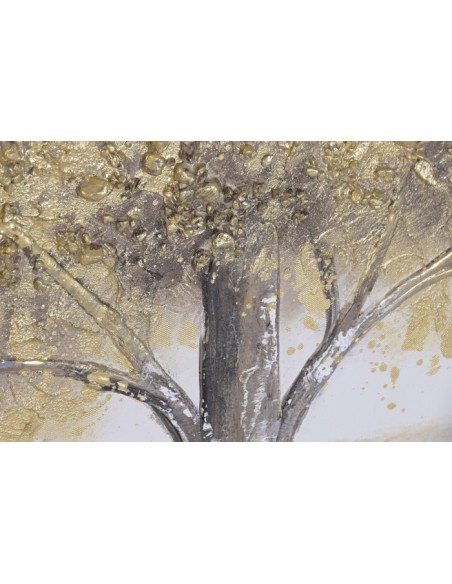 Cuadro en lienzo árbol de la vida dorado.