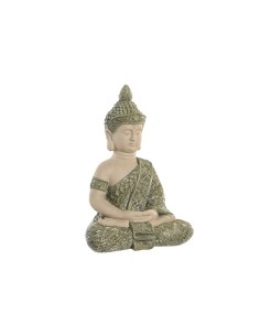 Figura buda fibra de magnesio verde y piedra
